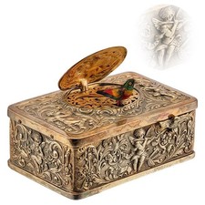 Vintage European Art Style 3D Embossed Automaton Singing Bird Orname New UK-