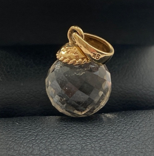 Vintage 9ct gold crystal - vintage,