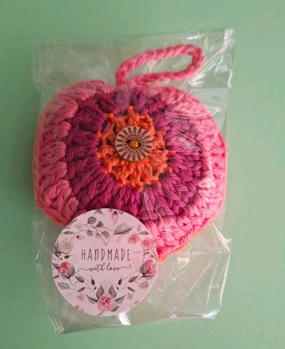 Crochet heart new colourful - heart,