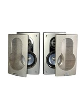 Sharp CP-XL1000H Pair of Speakers Silver Tested and Working Bookshelf 8 ohms 20W