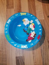 Vintage Rice Krispies Cereal Bowl Embossed Snap Crackle Pop 1994 Melamine