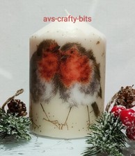 Hand Decorated Candle/A Pair