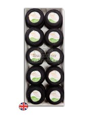10 Black Colour Anchor Pearl Cotton Embroidery Crochet Thread ball size 8, 85m