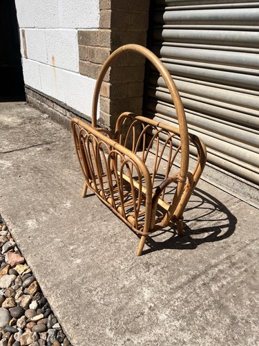 Vintage wicker magazine - vintage, rack