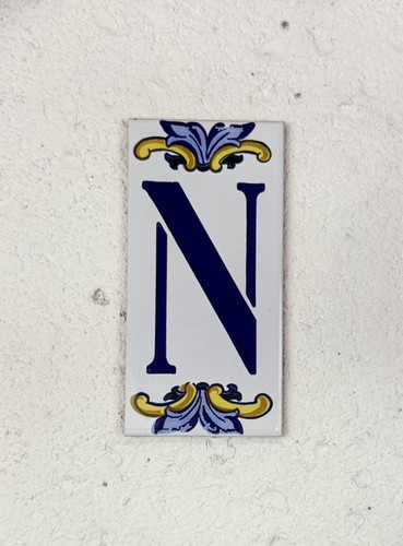Vintage spanish ceramic letter - vintage,