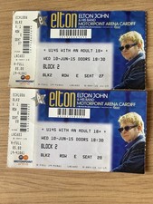 2 X Elton John Tickets Cardiff Motor point Arena 2015