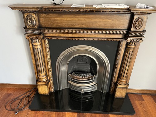 Cast iron fireplace - iron, and