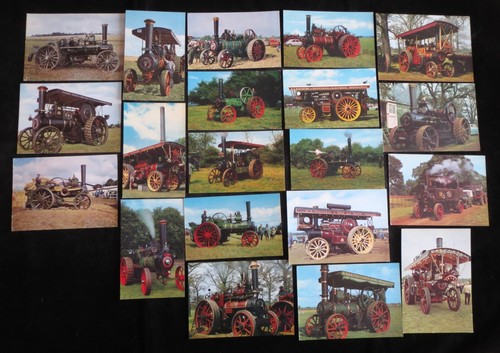 Traction engine postcards - engine,