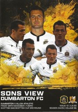 Football Programme DUMBARTON v ALLOA ATHLETIC Nov 2024