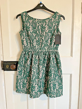 Zara Woman Dress Green Lace