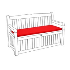 Red 3-Seater Garden Storage