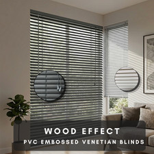 PVC Venetian Blind Wood Effect
