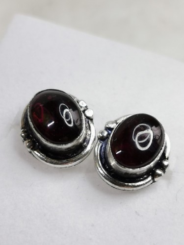 Sterling silver 925 garnet - silver,