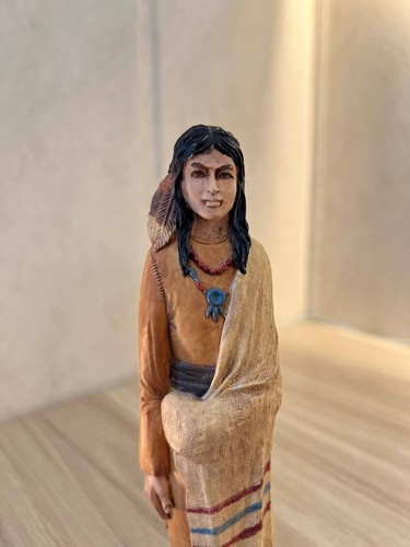 Native american woman figurine - american,
