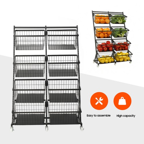 Tier metal veg fruit retail - 4-tier,