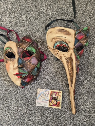 Vintage paper mache mascarone - paper,