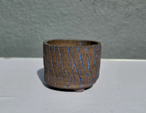 Handmade blue crackle - crackle, bonsai