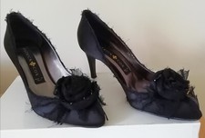 Patrick Cox Luxurious Black Shoes Heels Size 36 RRP £199 Wedding/Occasion/Party