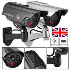Solar Dummy Security Camera Fake IR Blinking LEDs Surveillance CCTV Equipment UK