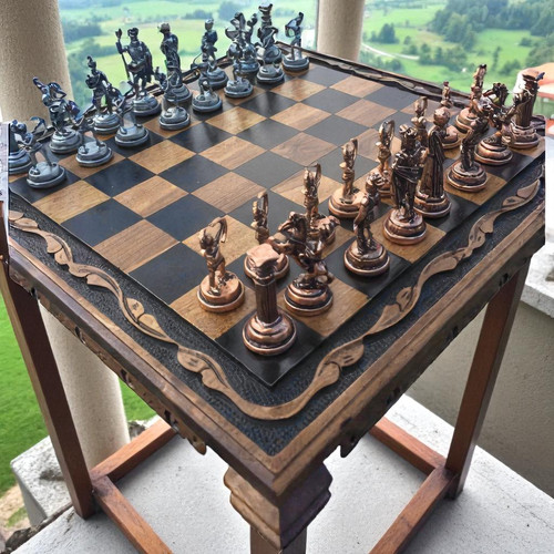 Large antique roman chess - antique,