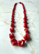 Vintage Style Red Faceted Bead