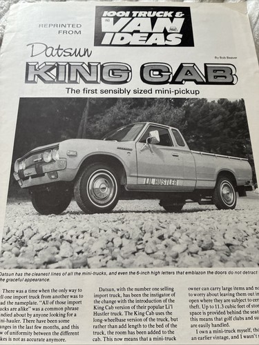 Datsun king cab - cab, car
