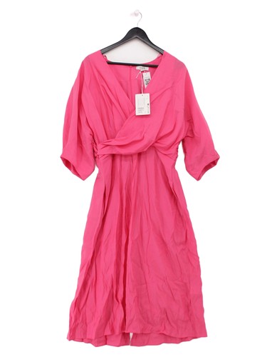 Cos wrap midi dress pink - midi,