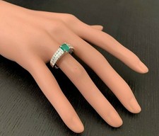 18K Solid White Gold Natural