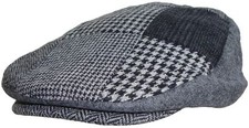 Patchwork Flat Cap Check