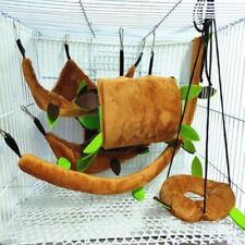 5Pcs Pet Hamster Bird Hanging Swing Hammock Animal Rat Mouse Cage Rope Bed Toys