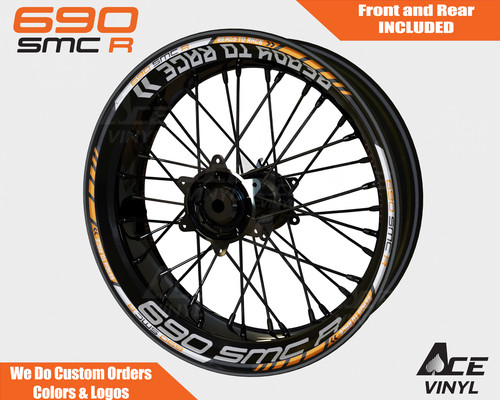 Ktm 690 smc wheel decals - 690, r
