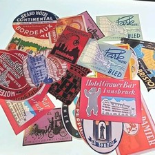 Vintage Luggage Stickers Collection Innsbruck Bordeaux Strasbourg & More