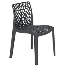 LeisureBench Neptune Plastic Garden Chair - Anthracite