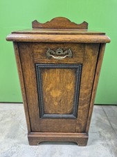 Antique Victorian coal scuttle / bedside cabinet / pot cupboard