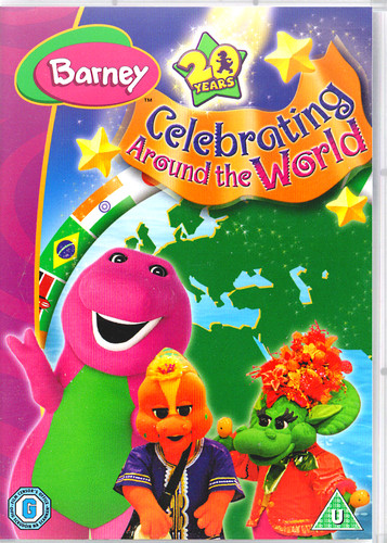 Barney celebrating around - barney:,