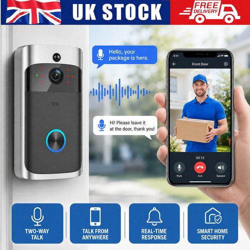 Wireless wifi video doorbell - wireless,