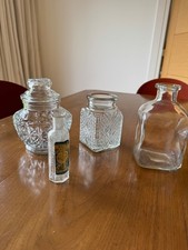 4 vintage glass items ..Blue