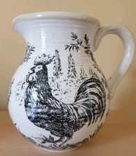 Rustic rooster cockerel jug 7"  country kitchen Vintage 