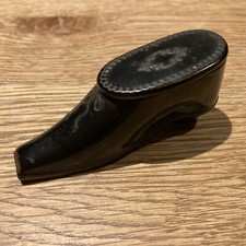 Miniature shoe inlaid Antique Snuffbox 8cm long