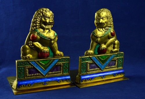 Vintage brass enamel - brass,