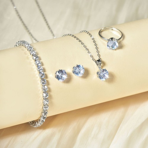 Zircon jewelry set women - zircon,