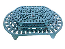 Cast Iron Trivet Set 3 Green
