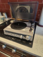Bush Turntable Radio System Silver wood Vinyl & Radio Player 