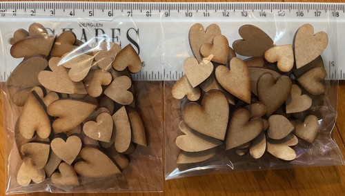 Laser cut wooden hearts - laser,