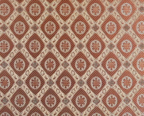 Vintage copper gold fabric - &,