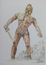 TALOS Jason and the Argonauts  signed drawing PRINTS Ray harryhausen inspired 