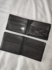 LEVI'S BLACK LEATHER WALLET & EMPORIO ARMANI BLACK LEATHER WALLET