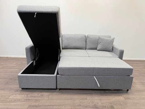 Reagan light grey fabric - reagan, left