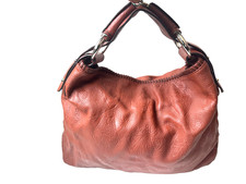 GUCCI Leather Chain Large Hobo