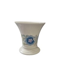 Vintage Wedgwood Clementine Blue Foral Posy Bud Vase 70s 80s 9cm